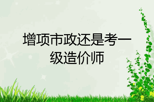 增项市政还是考一级造价师