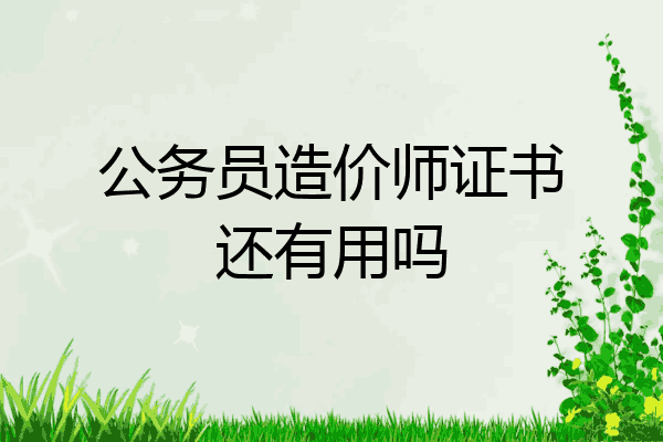 公务员造价师证书还有用吗