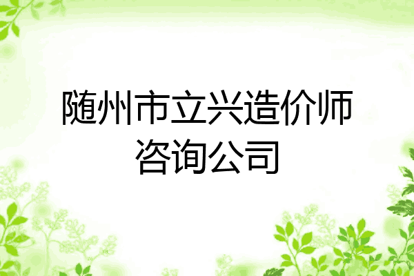 随州市立兴造价师咨询公司