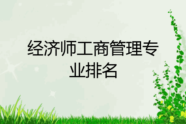 经济师工商管理专业排名
