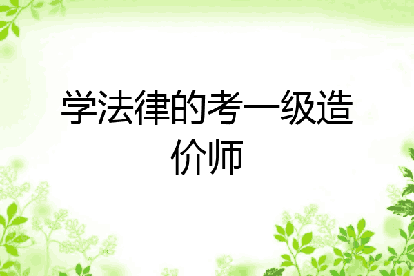学法律的考一级造价师