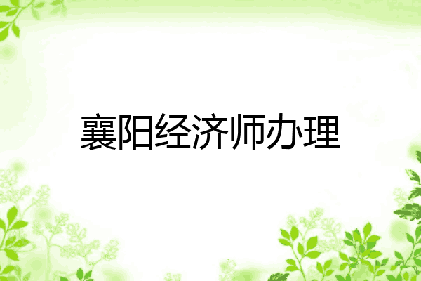 襄阳经济师办理