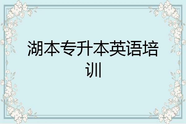 湖本专升本英语培训