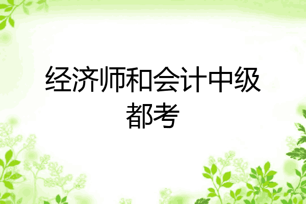 经济师和会计中级都考