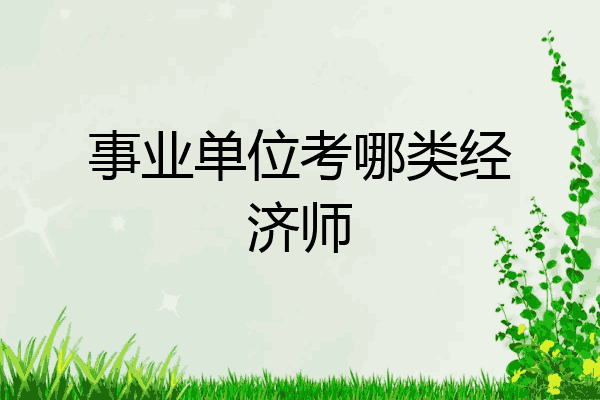 事业单位考哪类经济师
