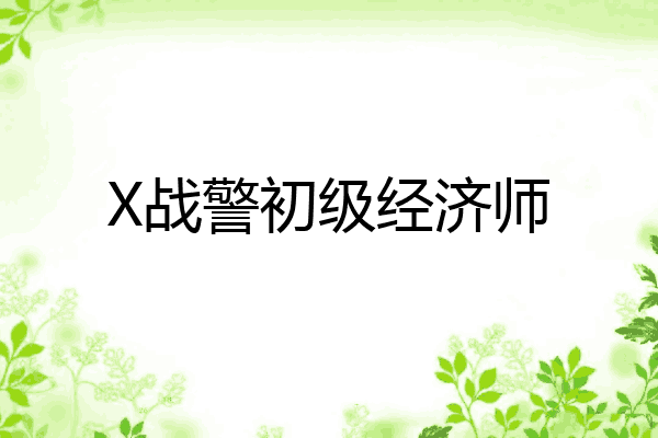 X战警初级经济师