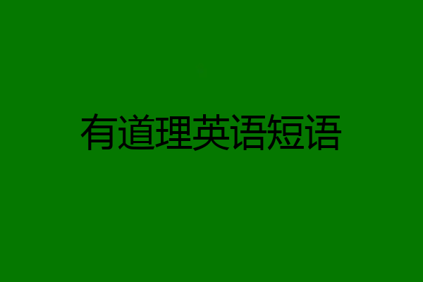有道理英语短语