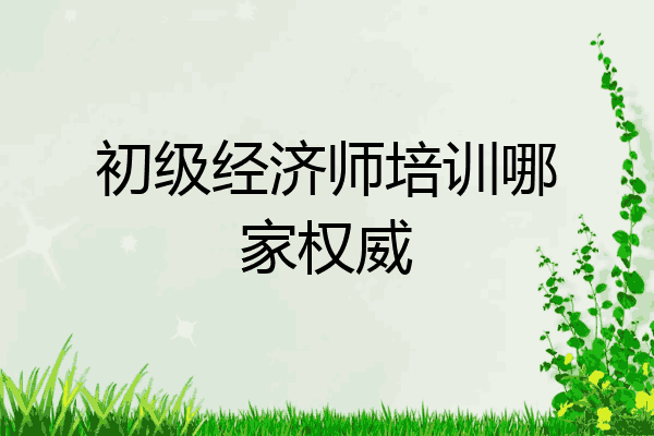 初级经济师培训哪家权威