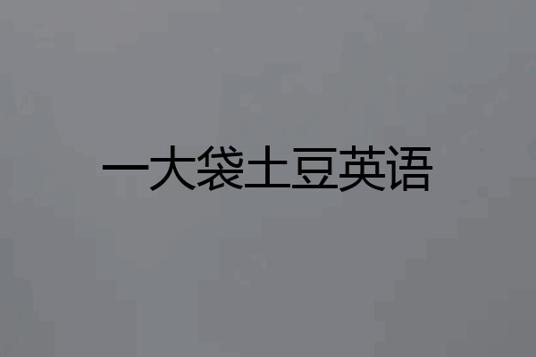 一大袋土豆英语
