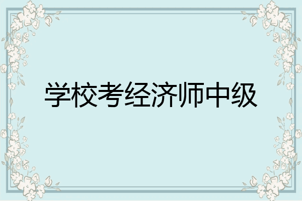 学校考经济师中级