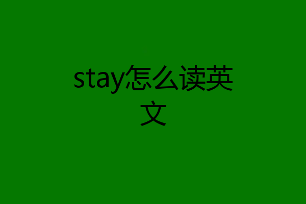 stay怎么读英文