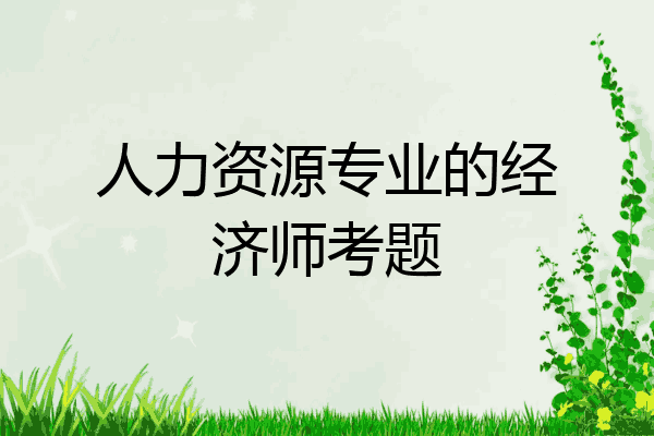 人力资源专业的经济师考题