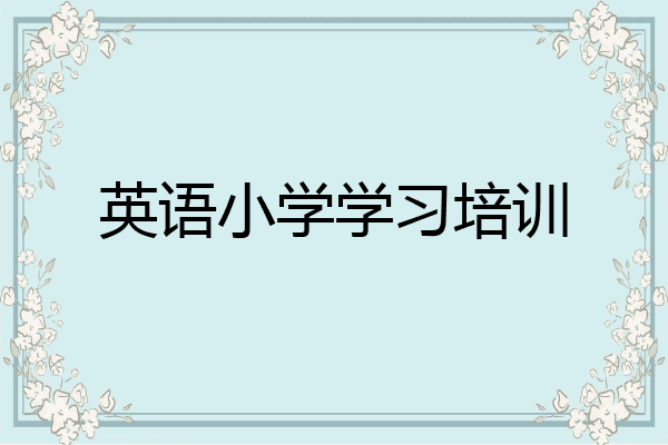 英语小学学习培训