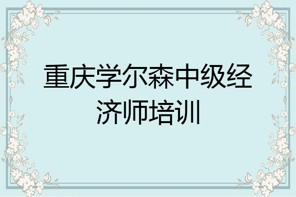 重庆学尔森中级经济师培训