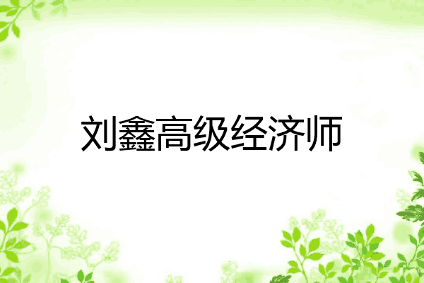 刘鑫高级经济师