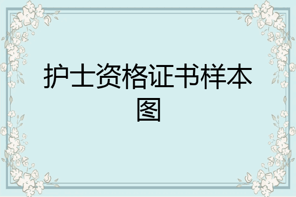 护士资格证书样本图