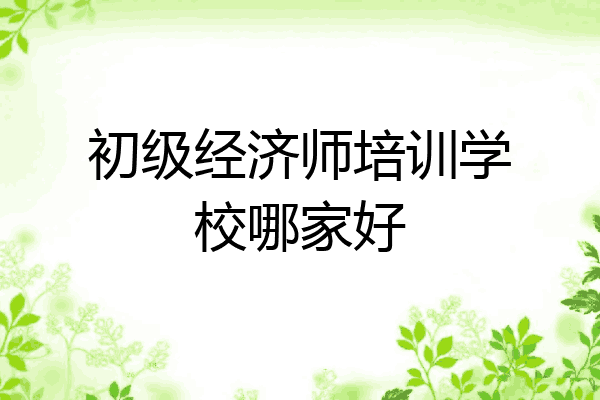 初级经济师培训学校哪家好
