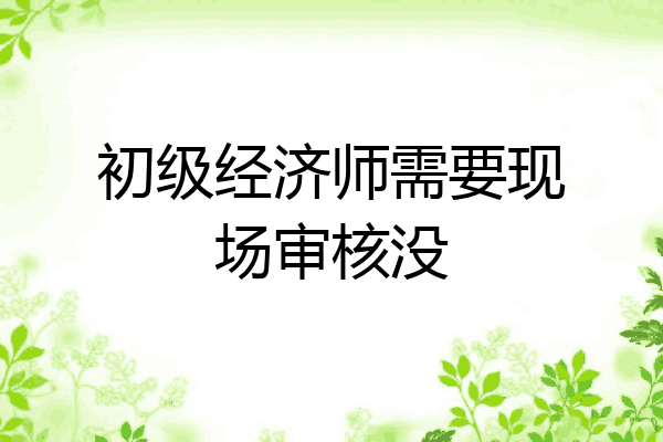 初级经济师需要现场审核没