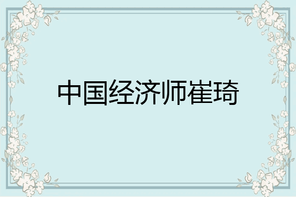 中国经济师崔琦