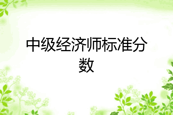中级经济师标准分数