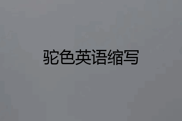 驼色英语缩写