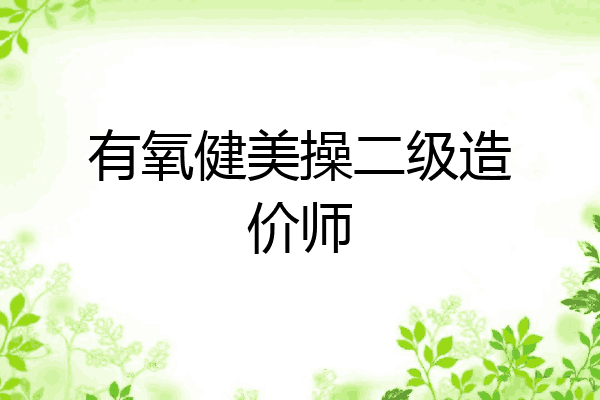 有氧健美操二级造价师