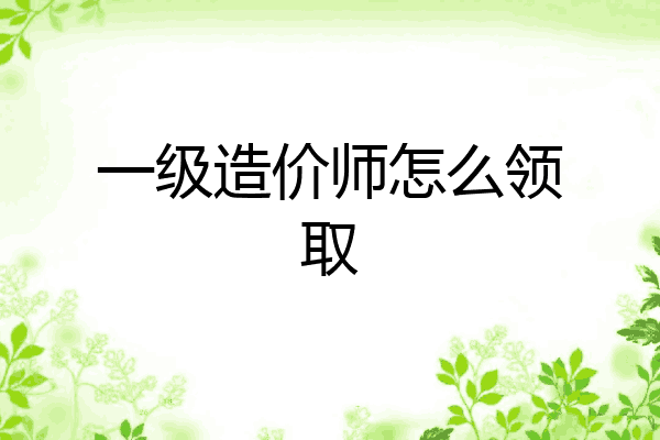 一级造价师怎么领取