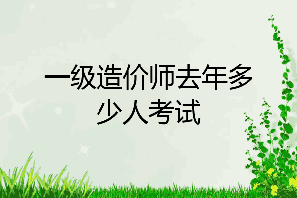一级造价师去年多少人考试