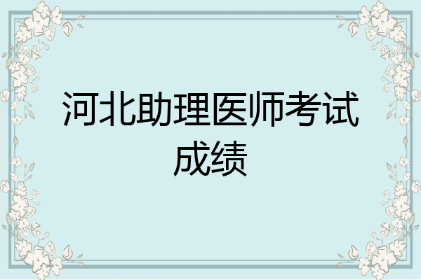 河北助理医师考试成绩