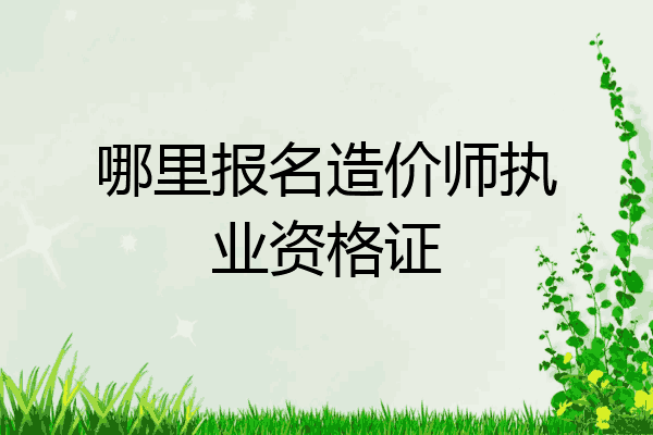 哪里报名造价师执业资格证