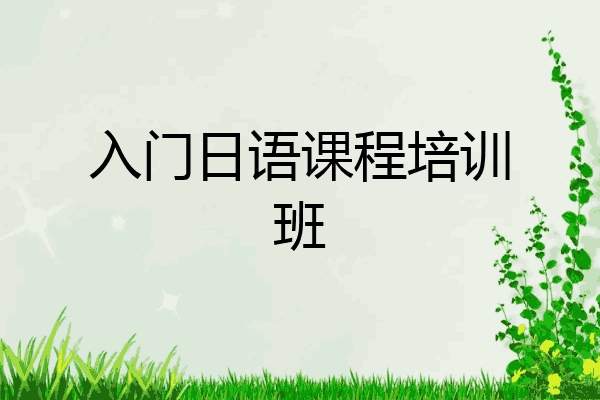 入门日语课程培训班