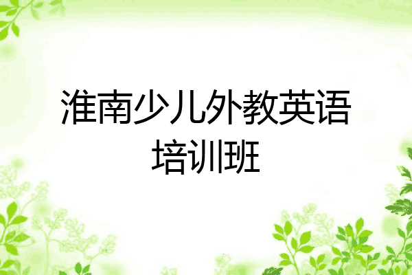 淮南少儿外教英语培训班