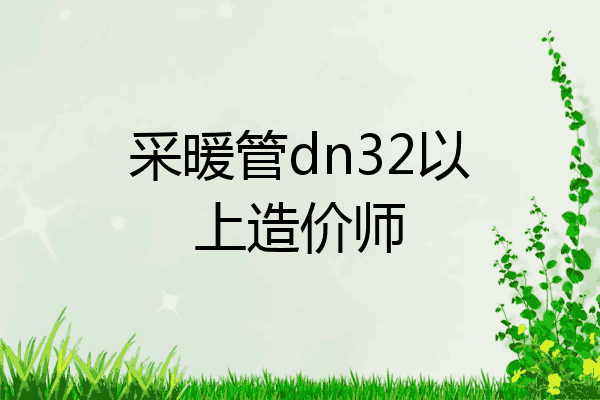 采暖管dn32以上造价师