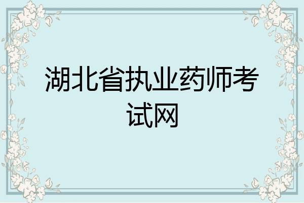 湖北省执业药师考试网