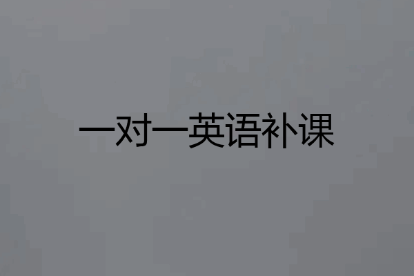 一对一英语补课
