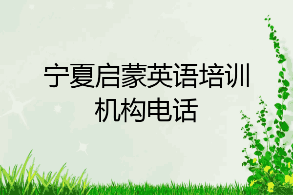宁夏启蒙英语培训机构电话