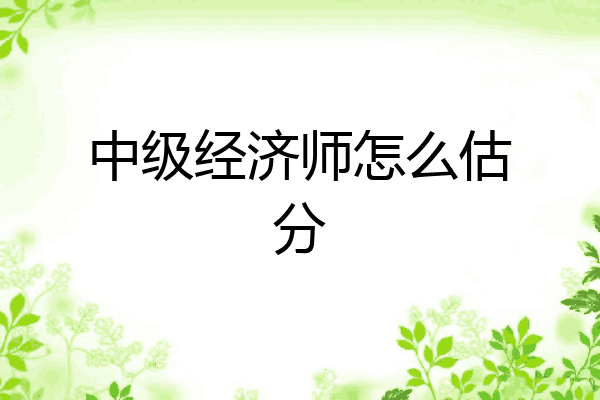 中级经济师怎么估分