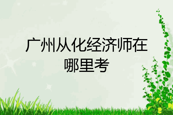 广州从化经济师在哪里考