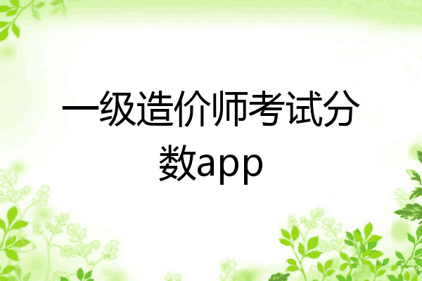 一级造价师考试分数app