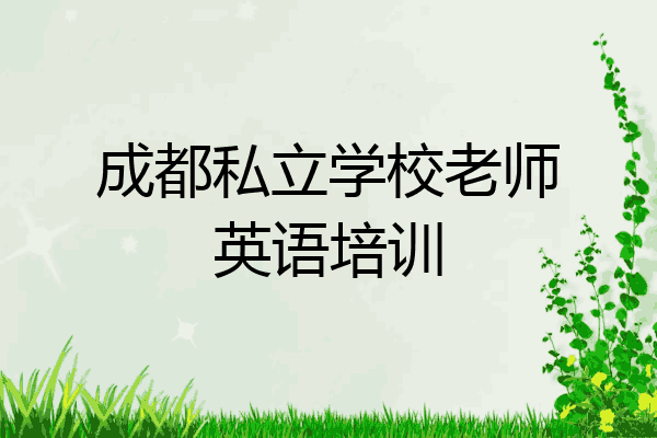 成都私立学校老师英语培训