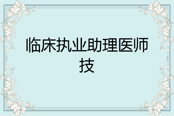 临床执业助理医师技