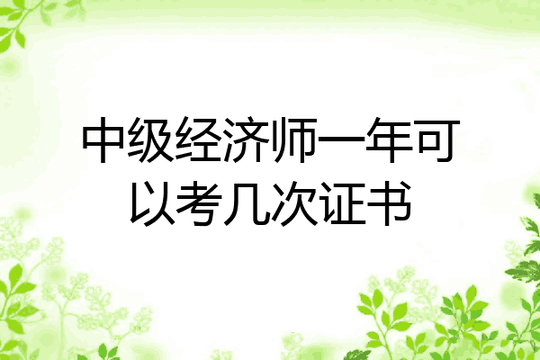 中级经济师一年可以考几次证书
