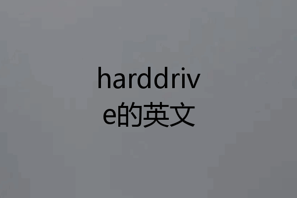 harddrive的英文