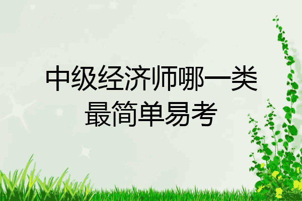 中级经济师哪一类最简单易考