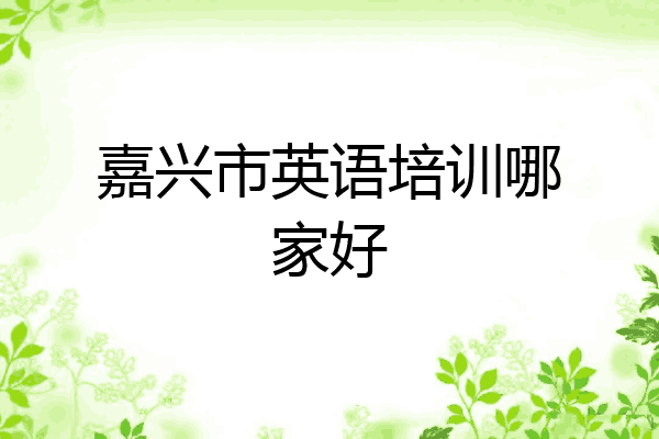 嘉兴市英语培训哪家好