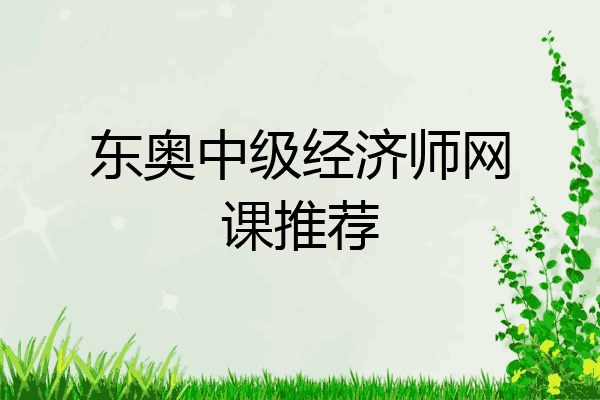 东奥中级经济师网课推荐