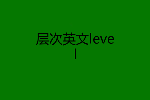 层次英文level
