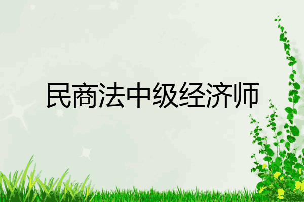 民商法中级经济师