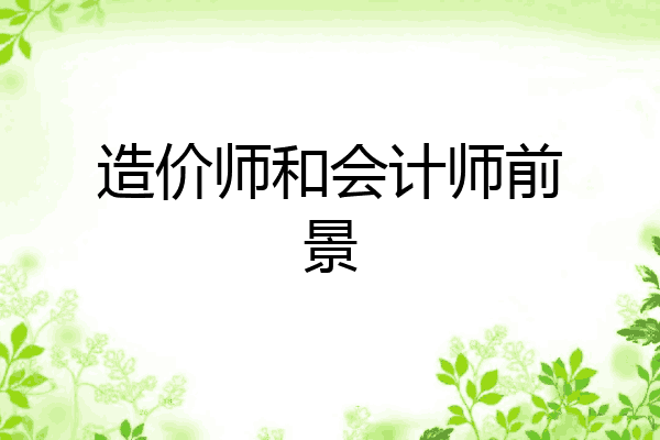 造价师和会计师前景