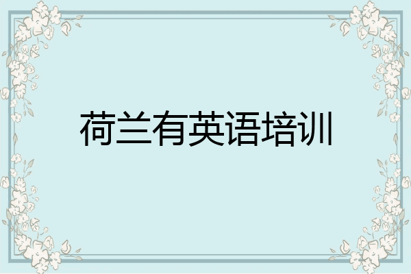 荷兰有英语培训